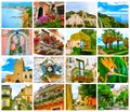 View over the street in Taormina, Sicily, Italy, Europe