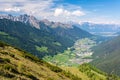 View over Stubaital valley in Tirol, Austria