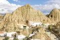 View over the suburb of Guadix city and troglodyte cave dwellings Royalty Free Stock Photo