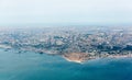 View over Sultan Burnu, Zygh, Akhmedly, Gunashli and Hazi Aslanov areas of Baku, Azerbaijan