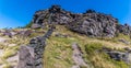 A view over the summit of the Roaches, Staffordshire, UK Royalty Free Stock Photo