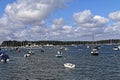 Brownsea Island Dorset with boats bobbing in the water