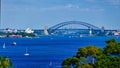 View Over Sydney Harbour to Opera House and Harbour Bridge, Australia Royalty Free Stock Photo
