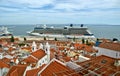 View over the Tagus River from the Santa Luzia viewpoint in Lisbon