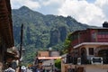 View over TepoztlÃÂ¡n Village from Tepozteco Pyramid in Morelos Mexico Royalty Free Stock Photo