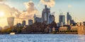 View over the Thames river during sunset, United Kingdom Royalty Free Stock Photo