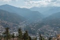 View over Thimphu, the capital of Bhutan, seen from the Great Buddha Dordenma which rises above the city