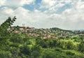 View over Tihany abbey and town on lake Balaton, Hungary Royalty Free Stock Photo