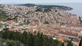 View over town of Hvar Croatia from Spanjola Fortress Royalty Free Stock Photo