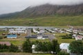 View over town of Olafsfjordur in Iceland