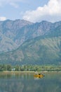 View over traditional boat or shikara. Royalty Free Stock Photo