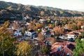 A view over the traditional mountain village of Kakopetria. Nicosia District. Cyprus Royalty Free Stock Photo