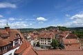 View over Tuebingen from the castle Hohentuebingen