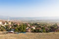 View over the Turkish village Turkmen next to Oymaagac