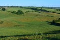 English summer landscape, patchwork of green rolling hills Royalty Free Stock Photo