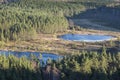 View over the Uath lochans at Glen Feshie. Royalty Free Stock Photo