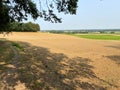 View over valley with agricultural fields - Viersen, Germany, suchtelner hohen