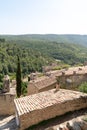 View over village roofs of Bonnieux Luberon in Provence France Royalty Free Stock Photo