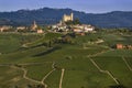 View of the village of Serralunga d`Alba and the wonderful Langa Royalty Free Stock Photo