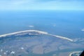 View over wadden sea islands Royalty Free Stock Photo