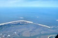 View over wadden sea islands