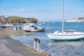 View over Walney Channel towards Barrow in Furness Royalty Free Stock Photo