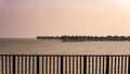 The view of the over-the water villas with private balconies, AVANI Sepang Goldcoast Resort Royalty Free Stock Photo