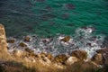 Rocky Black Sea coast of Bulgaria Royalty Free Stock Photo