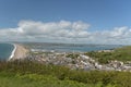 View over Weymouth and Chesil Beach from Portland Bill Royalty Free Stock Photo