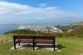 View over Weymouth Portland and Chesil beach Dorset England UK Royalty Free Stock Photo