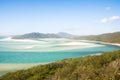 View over whiteheaven beach and turquoise water at bay Royalty Free Stock Photo