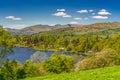 View over Windermere lake in Cumbria, England. Royalty Free Stock Photo