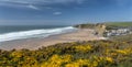 Sweeping Sands, Watergate Bay, Cornwall Royalty Free Stock Photo
