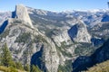 View over Yosemite Valley and Half Dome from Glacier Point. Royalty Free Stock Photo