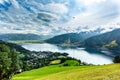View over Zeller See lake. Zell Am See, Austria, Europe. Royalty Free Stock Photo