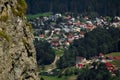 View Overlooking Busteni Village, Romania Royalty Free Stock Photo