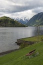 View overlooking Hardangerfjord Royalty Free Stock Photo