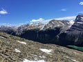 A view overlooking the Rocky Mountains along the Berg Lake Trail in Mount Robson