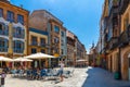 View of Oviedo streets in historical center, Spain