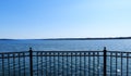 View of Owasco Lake from gazebo railing