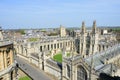 View of oxford from top of church tower Royalty Free Stock Photo