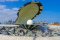 View of Oyster and Pearl Monument in Doha, Qatar Royalty Free Stock Photo