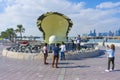 View of Oyster and Pearl Monument in Doha, Qatar Royalty Free Stock Photo