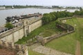 View from the Ozama Fortress to the Ozama river delta in Santo Domingo, Dominican Republic. Royalty Free Stock Photo