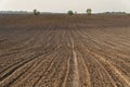 View oÃÂ° a ploughed fields in spring