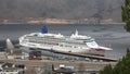 P and O cruise ship, Aurora Moored in Andalsnes Royalty Free Stock Photo