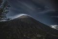 View of Pacaya volcano at night Royalty Free Stock Photo