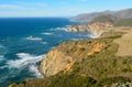 View of Pacific coast in Big Sur state parks in California Royalty Free Stock Photo