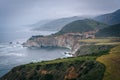 View of the Pacific Coast and Bixby Creek Bridge, in Big Sur, C Royalty Free Stock Photo