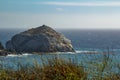 View from the Pacific Coast Highway No. 1 on the ocean in California Royalty Free Stock Photo